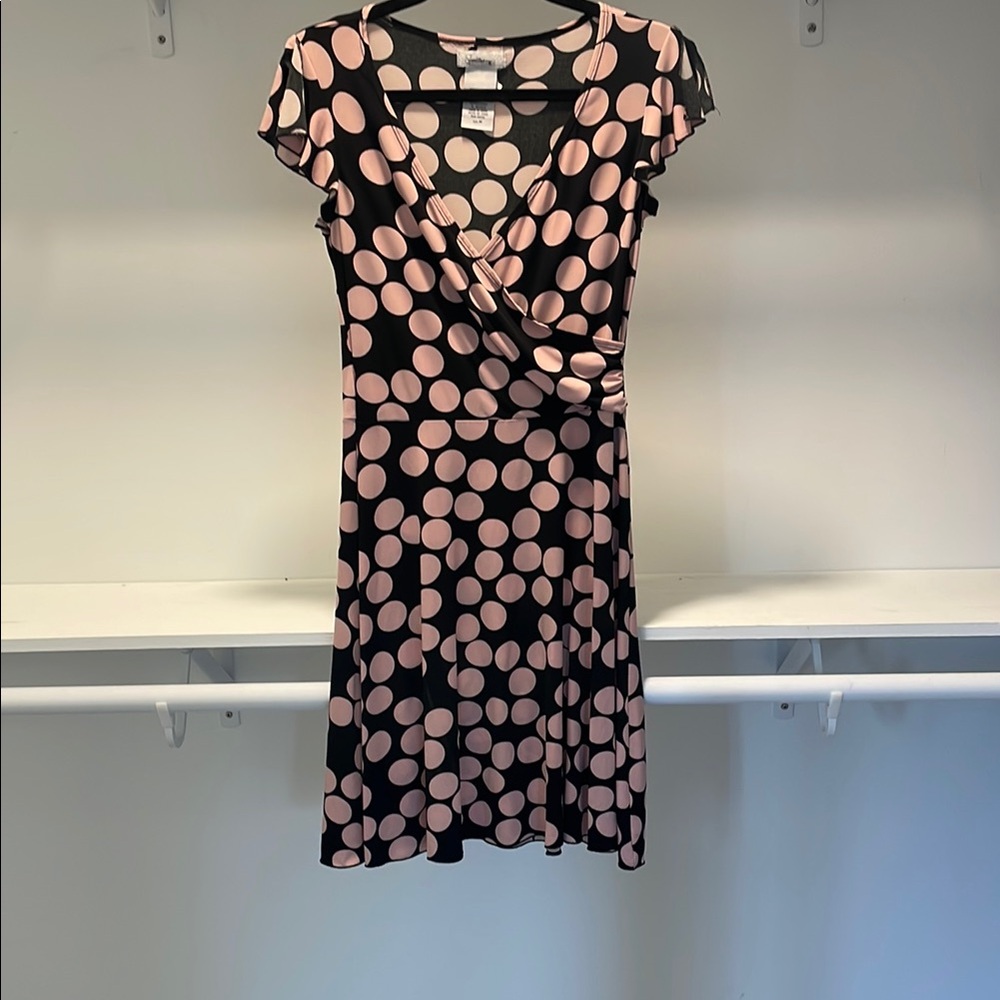 Speechless Pink and Black Fit and Flare Midi Dress